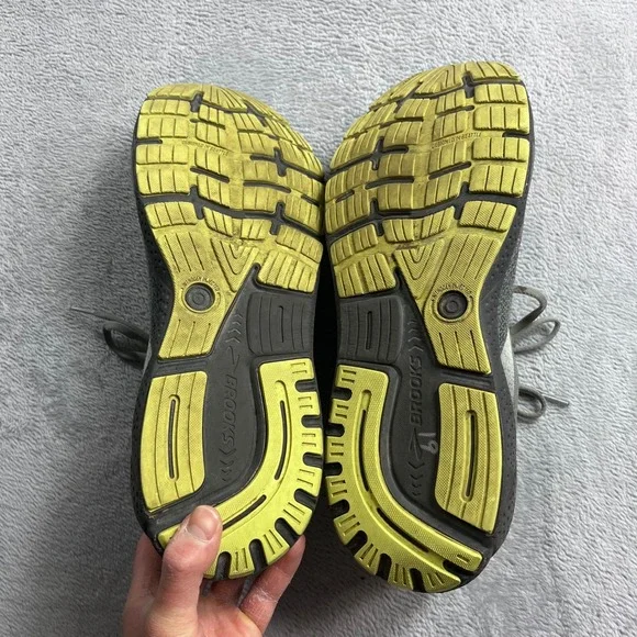 Brooks Ghost 16 Mens Running Shoes Grey Lime Green 1104181D040 Size 13 Medium D